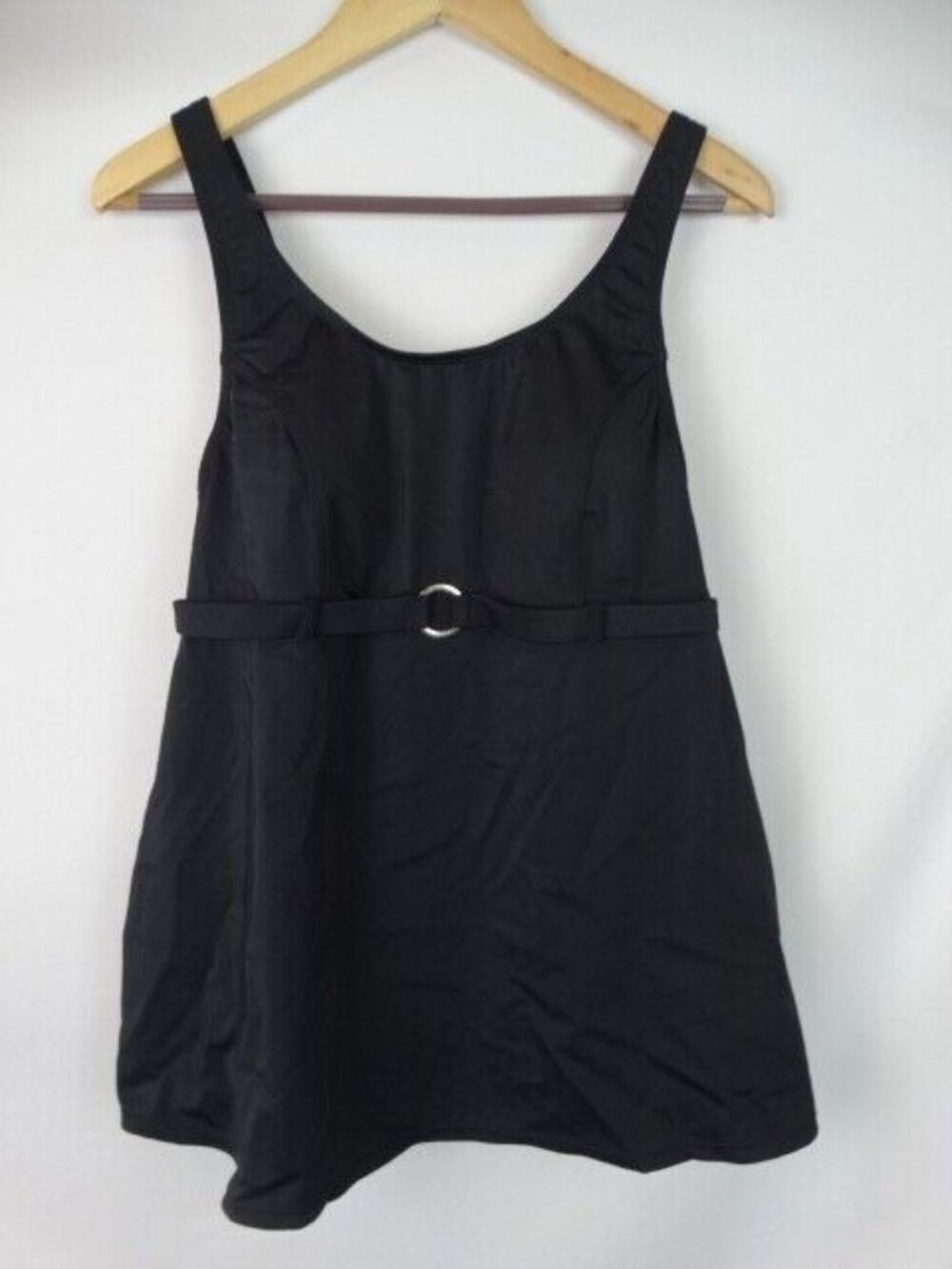 Motherhood Maternity Tankini Top Women's Size Large Black Swimsuit Swim Top